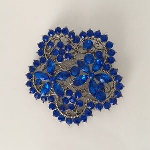 Vintage Mod Sapphire Brooch
